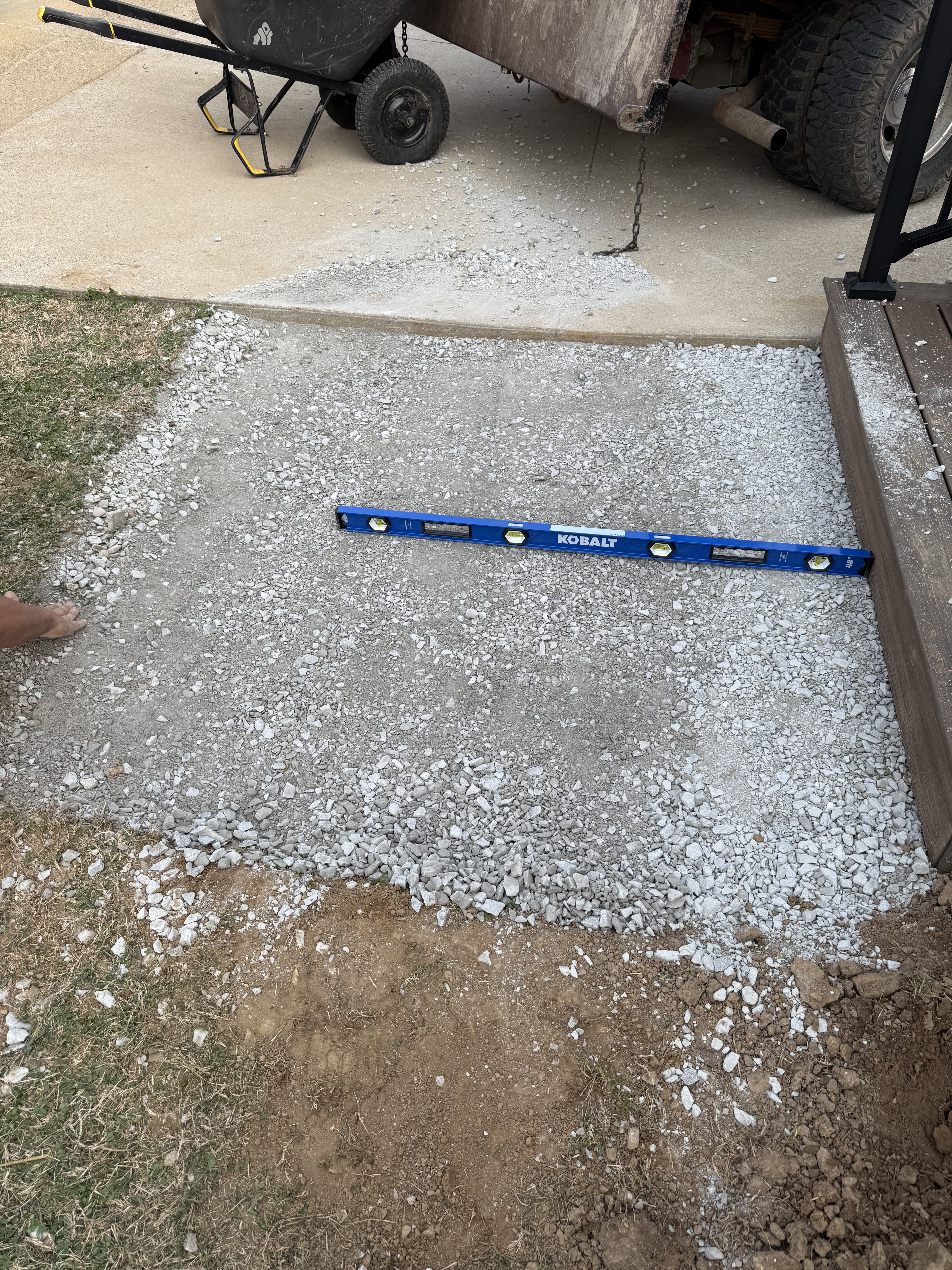 Hardscaping in progress