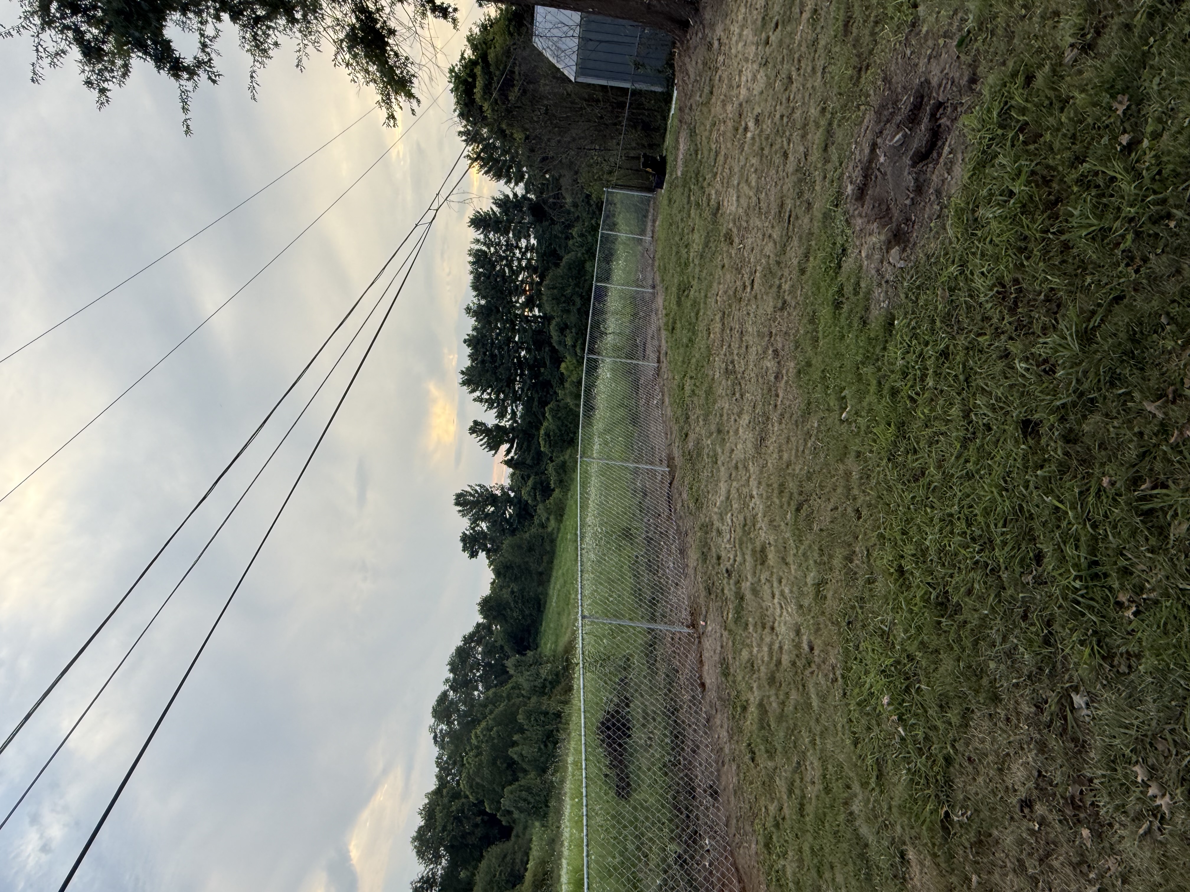 Chain-link fence installation